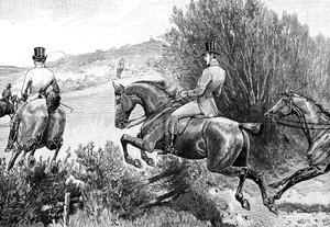 Prince Albert hunting near Belvoir Castle, Leicestershire by Unbekannt