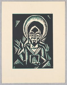 Print, Christos Zehajici, Christ, Plate III, Ethiopie, cili Christos, Madonna a Svati, jak jsem ie videl v illuminacich starych ethiopskych kodexu Portfolio