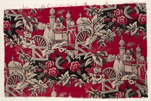 Printed Cotton with Egyptian Scene by Unbekannt