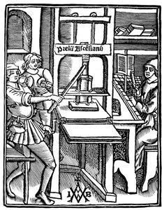 Printing press, 1511 by Unbekannt