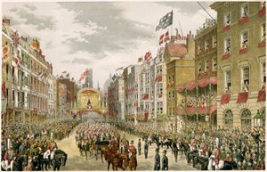 Procession on the Strand, Westminster, London