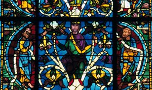 Prophet, Stained Glass, Chartres Cathedral, France, 1145-1155 by Unbekannt