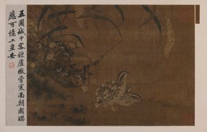 Quail and millet by Unbekannt