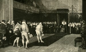 Queen Elizabeth Receiving the French Ambassadors after the Massacre of St. Bartholomew by Unbekannt