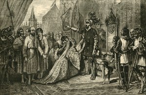 Queen Philippa Interceding for the Citizens of Calais, 1347, 1890 by Unbekannt