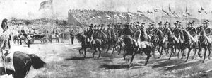 Queen Victoria Reviewing the Army of the Empire at Aldershot by Unbekannt
