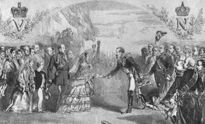 Queen Victoria received at Boulogne by the Emperor Napoleon III., August 18, 1855 by Unbekannt