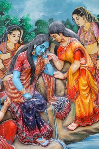 Radha Crying After Being Separated from Krishna, Vrindavan, India