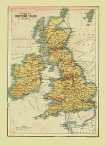 Railway Map of the British Isles, 1902