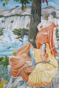 Rama, Sita and Laxman, Pashupatinah, Kathmandu, Nepal by Unbekannt