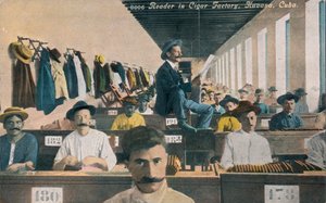 Reader in Cigar Factory, Havana, Cuba, c1910s