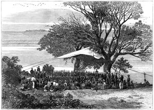Reading the ultimatum on the banks of the Tugela, the Zulu war in the south by Unbekannt