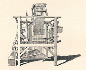 Ribbon Weaver at His Loom, 1747 by Unbekannt