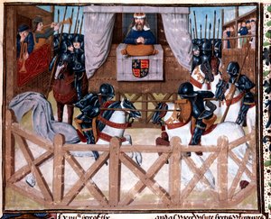 Richard II, King of England, presiding at a tournament, 1377-1379 by Unbekannt