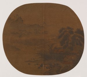 Riverside Dwelling Among Pines and Bamboo by Unbekannt