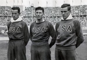 Robert Clark, Glenn Morris, John Parker, American decathletes, Berlin Olympics, 1936 by Unbekannt