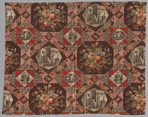 Roller Printed Cotton Textile by Unbekannt