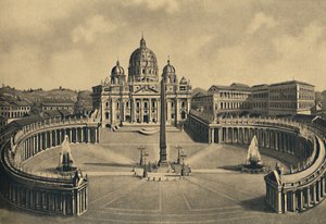 Rome - Basilica and Square of St. Peter. Vatican Palace, 1910 by Unbekannt