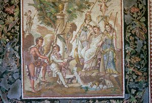 Roman mosaic of the judgement of Paris by Unbekannt