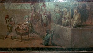 Roman wall-painting of the Judgement of Solomon by Unbekannt