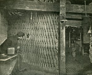 Rope Screen Used for Protection While Pressing Explosive Gun-Cotton by Unbekannt