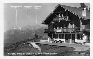 Rosshutte and the Wettersteingebirge mountains, near Seefeld, Austria, 20th century by Unbekannt