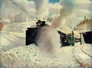 Rotary Snow Plough at Blue Canyon, California Southern Pacific Railway, 1930 by Unbekannt