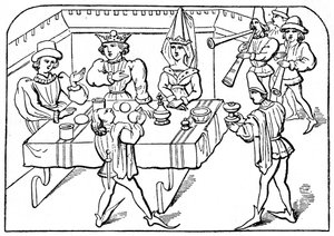 Royal Banquet, 15th Century, 1910 by Unbekannt