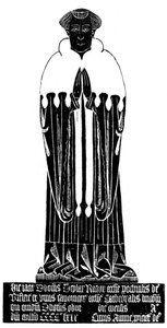 Rubbing of a Medieval Engraved Brass, 1481 by Unbekannt