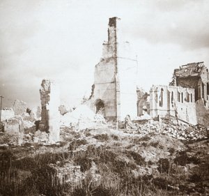 Ruined Church, Chauny, Northern France by Unbekannt