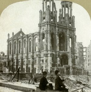 Ruins of the Jewish Synagogue on Sutter St., stood the great earthquakes of 1865 and 1868, 1906 by Unbekannt