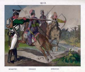Russian soldiers of 1813, 19th century by Unbekannt
