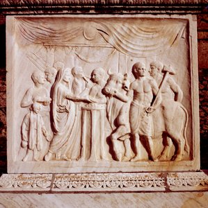 Sacrifice of an Ox, Temple of Vespasian, Pompeii, Italy, 1st Century by Unbekannt