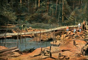 Saint-Elie. The Sluice, Prospecting for Gold by Unbekannt