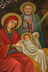 Saint Anthony Coptic Church Nativity Painting, Jerusalem, Israel by Unbekannt