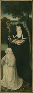 Saint Gertrude of Nivelles and an Augustinian Canoness by Unbekannt