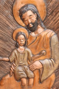 Saint Joseph & Jesus statue, Brazzaville, Congo by Unbekannt