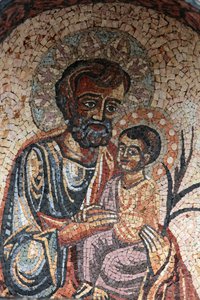 Saint Joseph and Jesus, Cotignac, France by Unbekannt