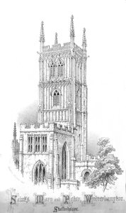 Saints Mary and Peter, Wolverhampton, Staffordshire, c1850s