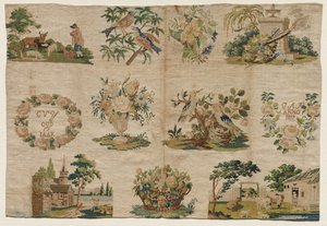 Sampler Fragment, 1819 by Unbekannt
