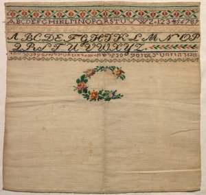 Sampler with Hebraic Inscription, 19th-Early 20th Century