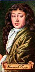 Samuel Pepys, taken from a series of cigarette cards, 1935 by Unbekannt