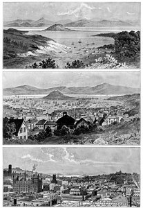 San Francisco in November, 1848, 1858 and the end of the 19th century by Unbekannt