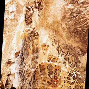 Satellites, Earth Observation, USA False colour Landsat image of the Earth