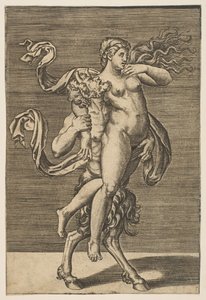 Satyr Carrying a Nymph Restraining Her Right Arm by Unbekannt