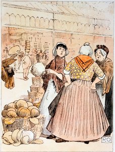 Scene at Covent Garden Fruit and Vegetable Market, London, Early 20th Century
