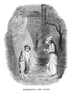 Scene from A Christmas Carol by Charles Dickens, 1843 by Unbekannt