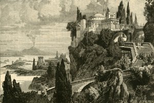 Scenery at Cape Misenum, near Balae, 1890 by Unbekannt