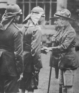 Scouts welcomed by the Prince of Wales at the jamboree at Arrowe Park, Birkenhead, 1929 by Unbekannt