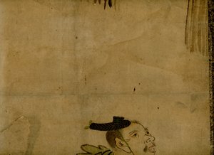 Scroll-Mounted Painting Depicting a Traditional Japanese 2-Man Comedy Team Known as Manzai by Unbekannt